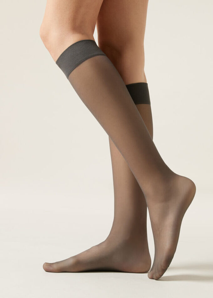 20 Denye Comfort Cuff Diz Üstü Çorap