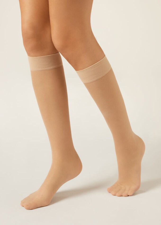 20 Denye Comfort Cuff Diz Üstü Çorap