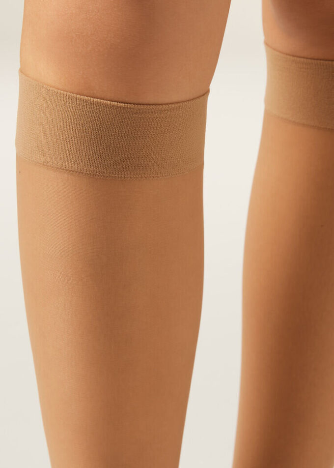 20 Denye Comfort Cuff Diz Üstü Çorap