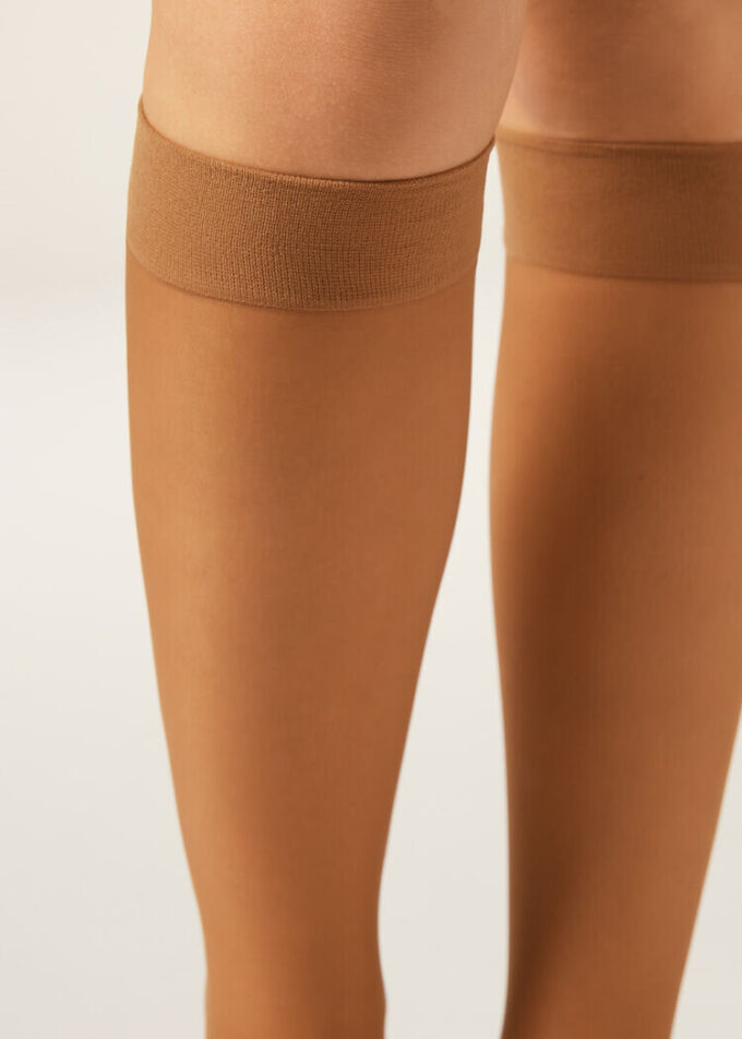 20 Denye Comfort Cuff Diz Üstü Çorap