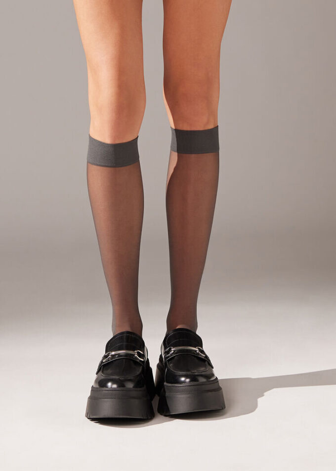 20 Denye Comfort Cuff Diz Üstü Çorap