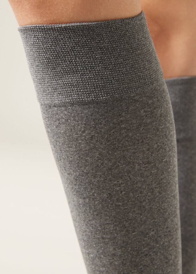 60 Denye Microfiber Diz Çorapları