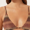 Altın Chevron Üçgen Bikini Üstü