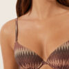Altın Chevron Push-up Bikini Üstü
