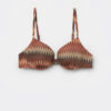Altın Chevron Push-up Bikini Üstü