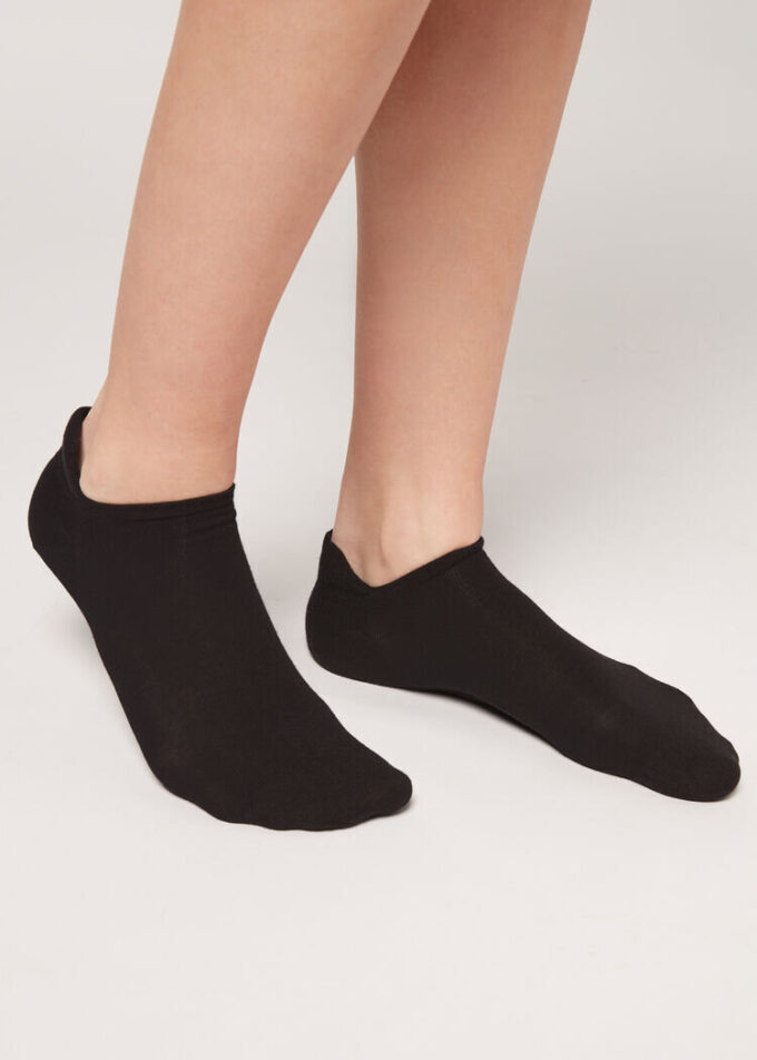 Arka Dilli Unisex Pamuklu Görünmez Çorap