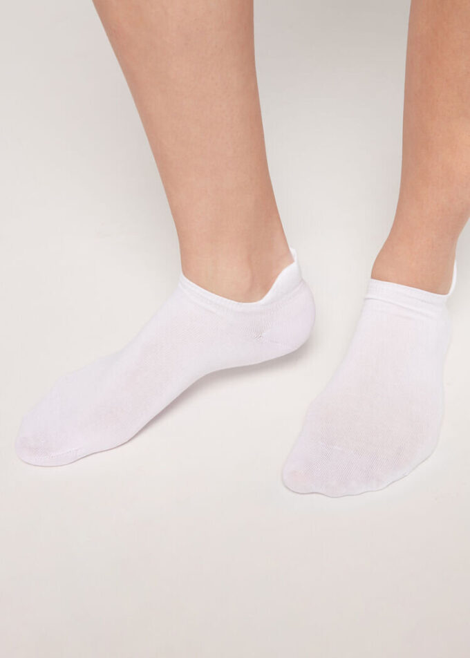 Arka Dilli Unisex Pamuklu Görünmez Çorap