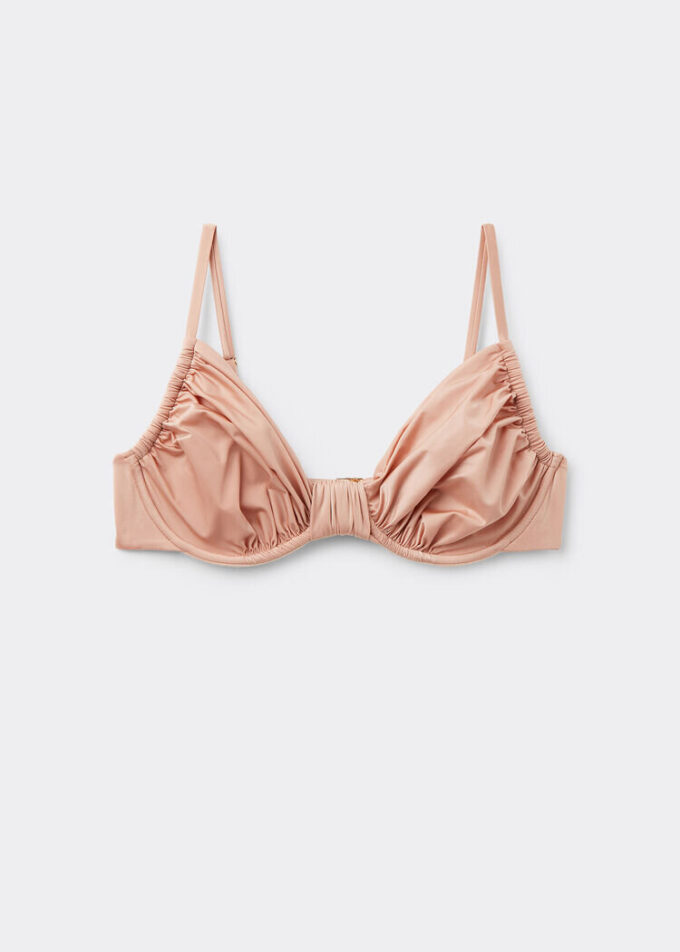 Balkonet Bikini Üstü Parlak Saten
