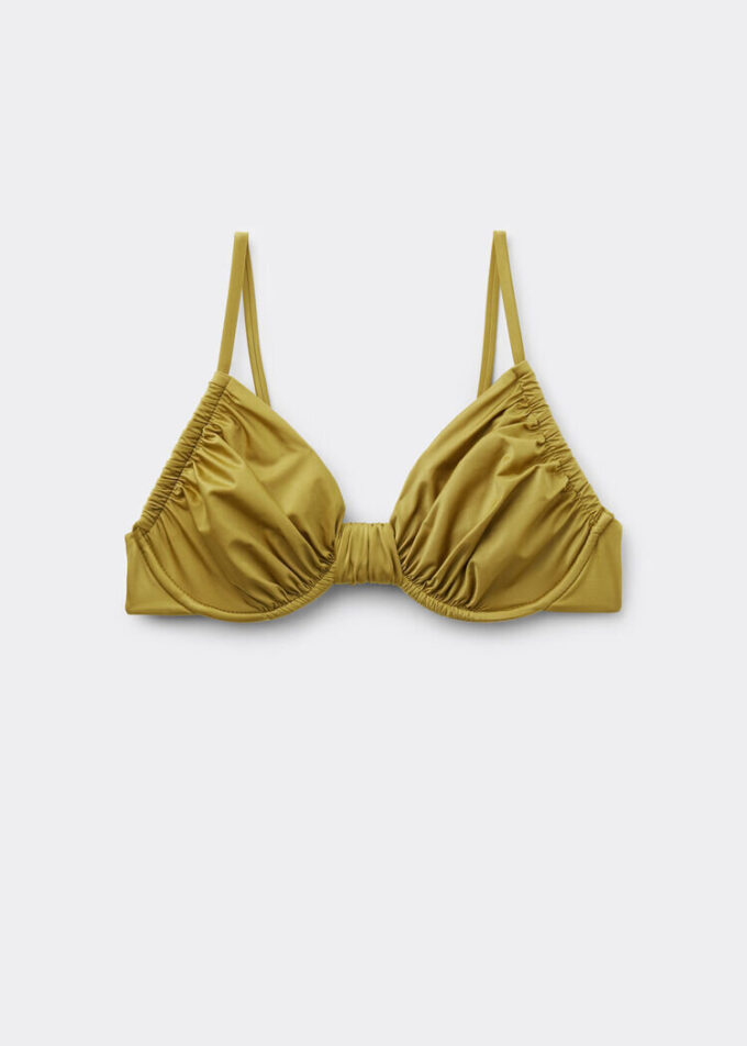 Balkonet Bikini Üstü Parlak Saten