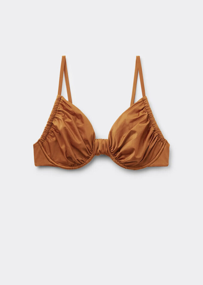 Balkonet Bikini Üstü Parlak Saten