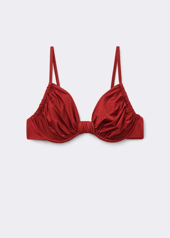 Balkonet Bikini Üstü Parlak Saten