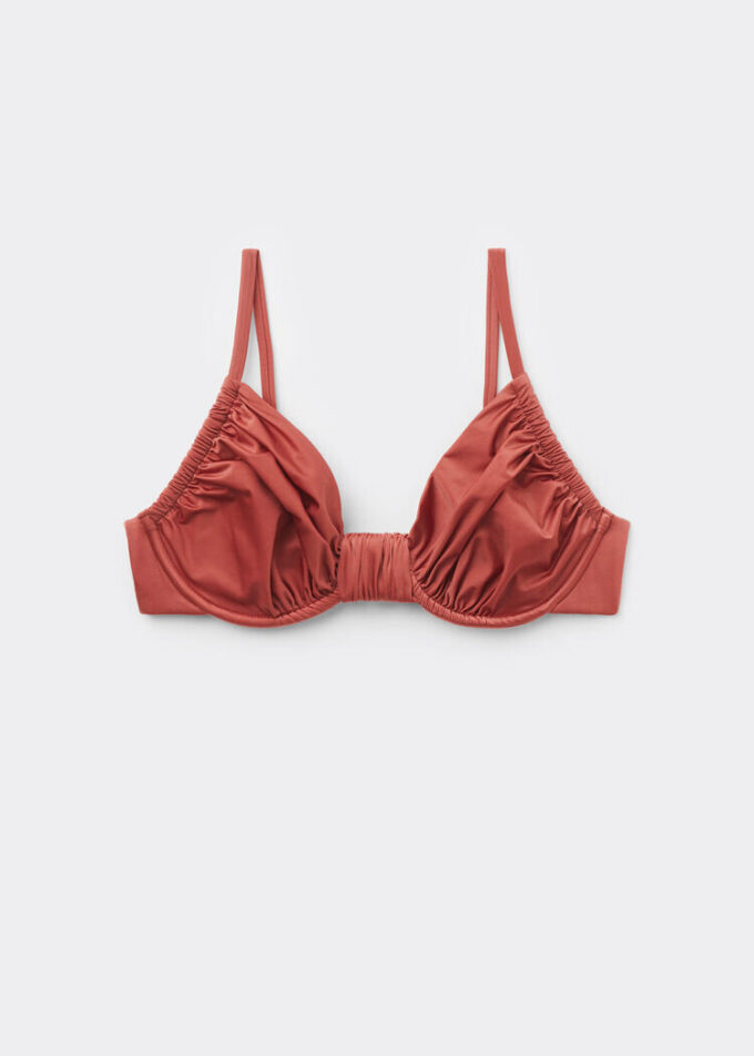 Balkonet Bikini Üstü Parlak Saten