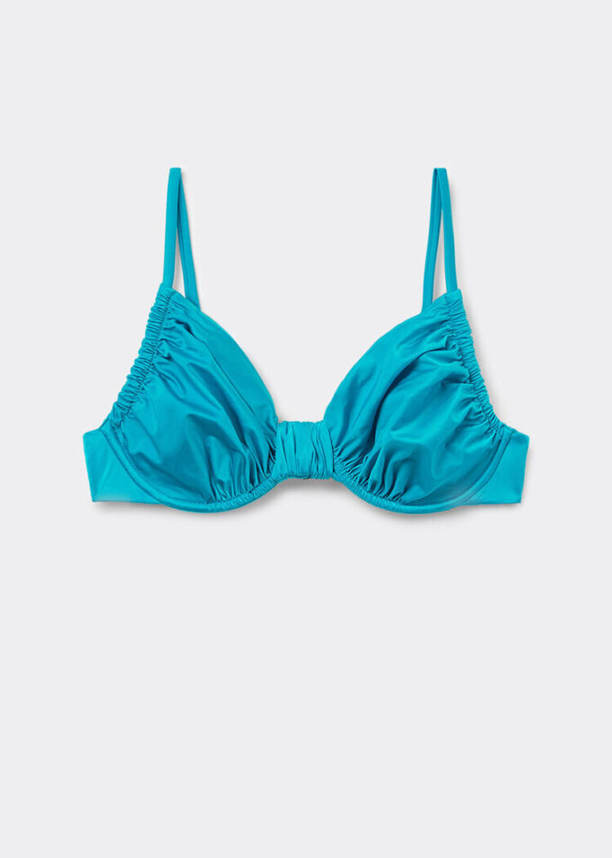 Balkonet Bikini Üstü Parlak Saten
