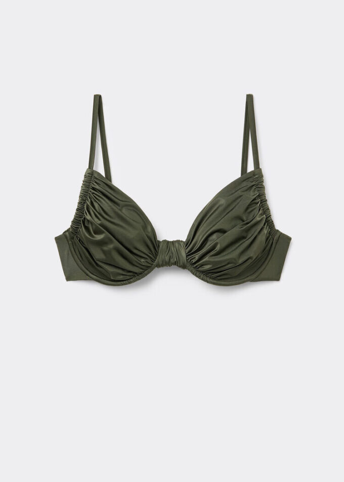 Balkonet Bikini Üstü Parlak Saten