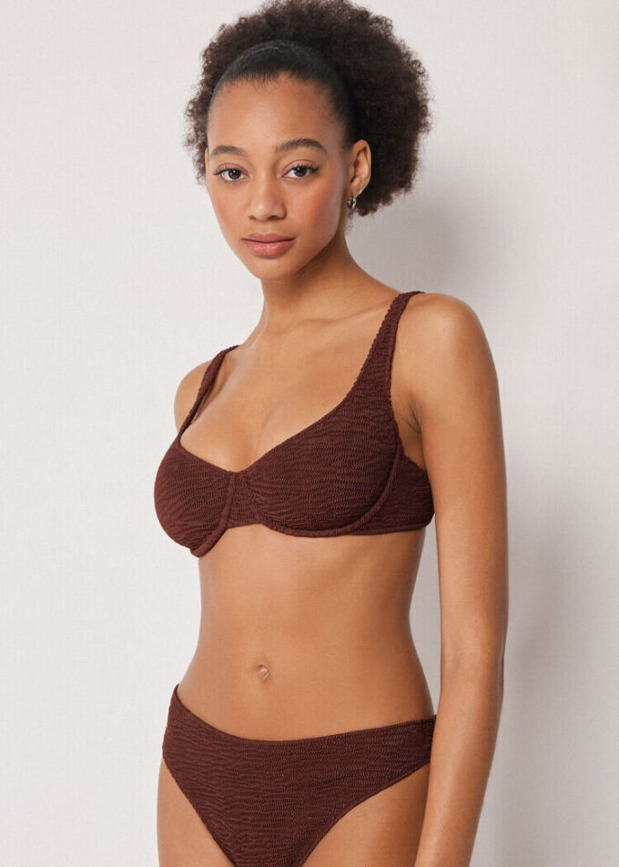 Balkonet Bikini Üstleri Crinkle Waves
