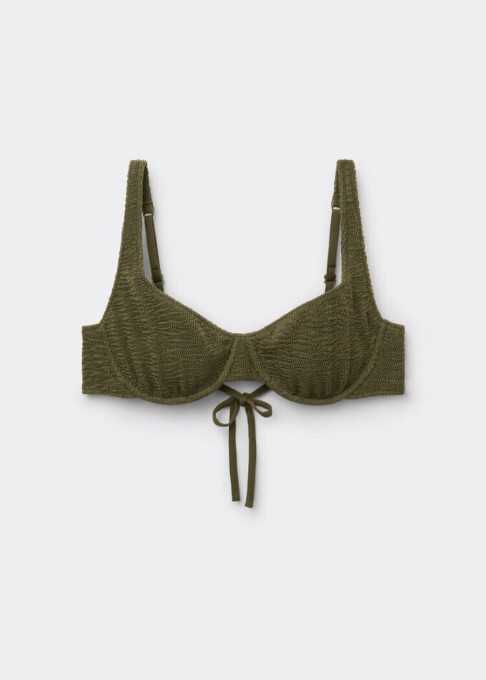 Balkonet Bikini Üstleri Crinkle Waves