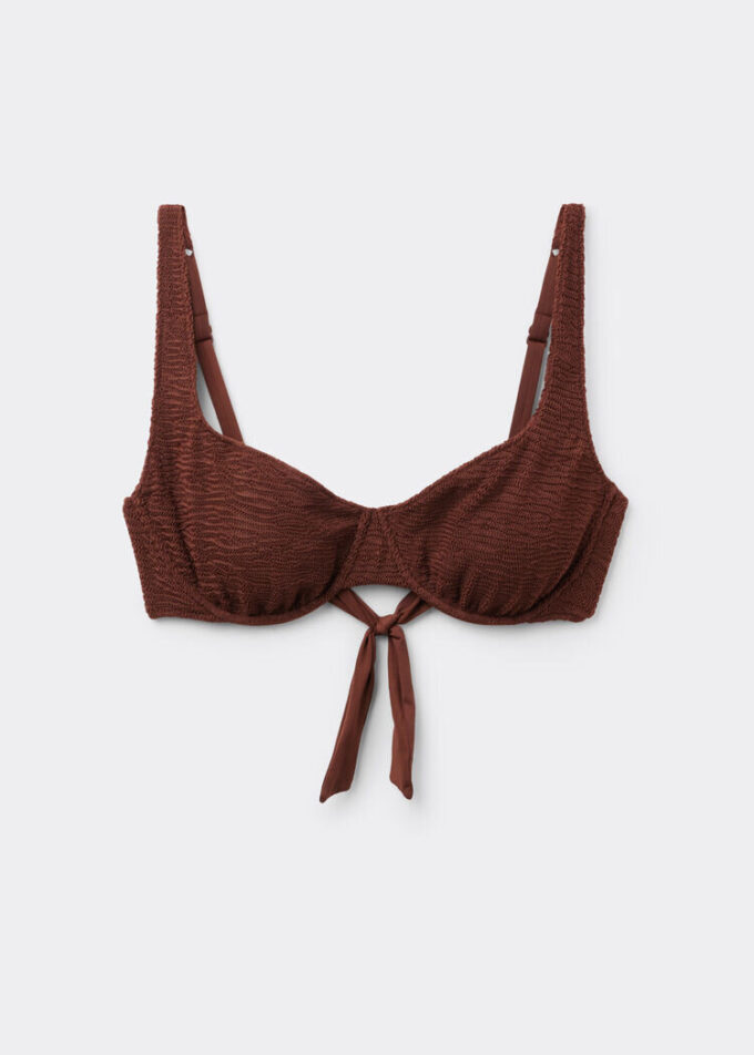 Balkonet Bikini Üstleri Crinkle Waves
