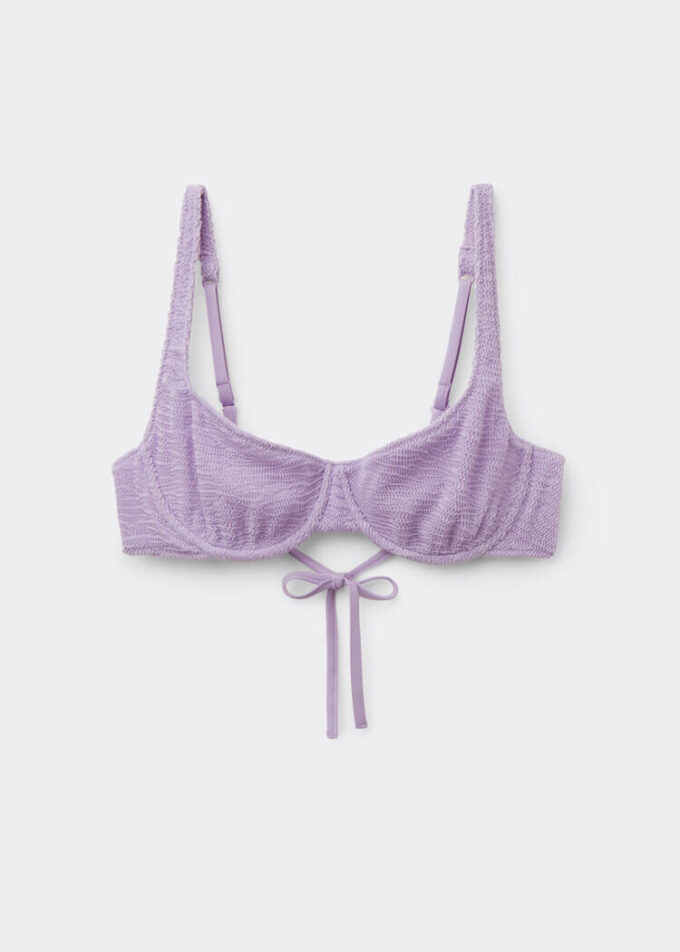 Balkonet Bikini Üstleri Crinkle Waves