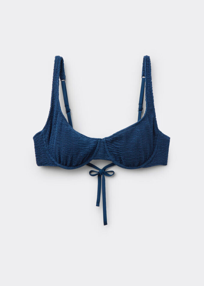 Balkonet Bikini Üstleri Crinkle Waves