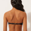 Bandeau Bikini Üstü Koyu Hayvan Desenli