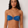 Bandeau Bikini Üstü Parlak Saten