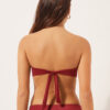 Bandeau Bikini Üstü Parlak Saten