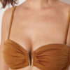 Bandeau Bikini Üstü Parlak Saten