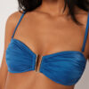 Bandeau Bikini Üstü Parlak Saten