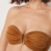 Bandeau Bikini Üstü Parlak Saten