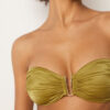 Bandeau Bikini Üstü Parlak Saten