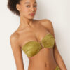 Bandeau Bikini Üstü Parlak Saten