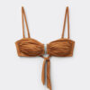 Bandeau Bikini Üstü Parlak Saten