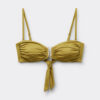 Bandeau Bikini Üstü Parlak Saten