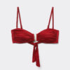 Bandeau Bikini Üstü Parlak Saten