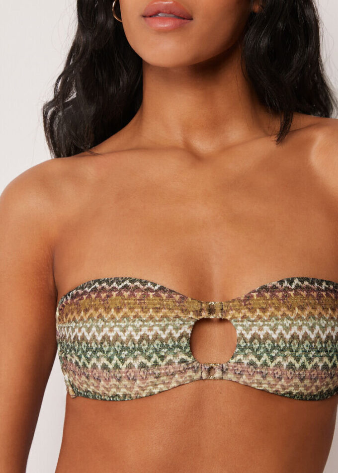 Bandeau Mayo Üstü Zarif Etnik