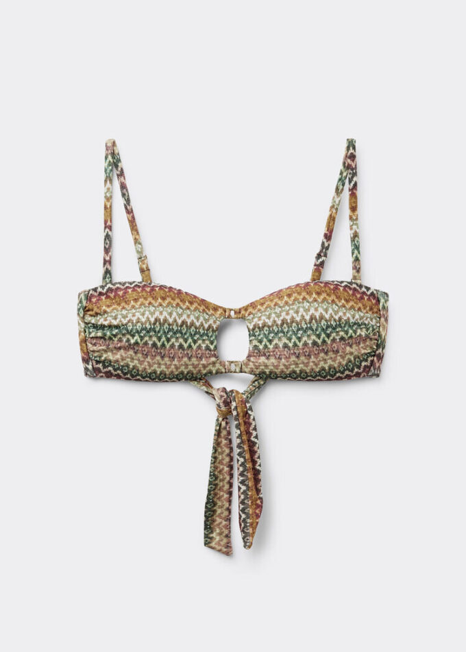 Bandeau Mayo Üstü Zarif Etnik