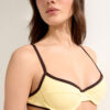 Bicolor Piping Balkonet Bikini Üstü