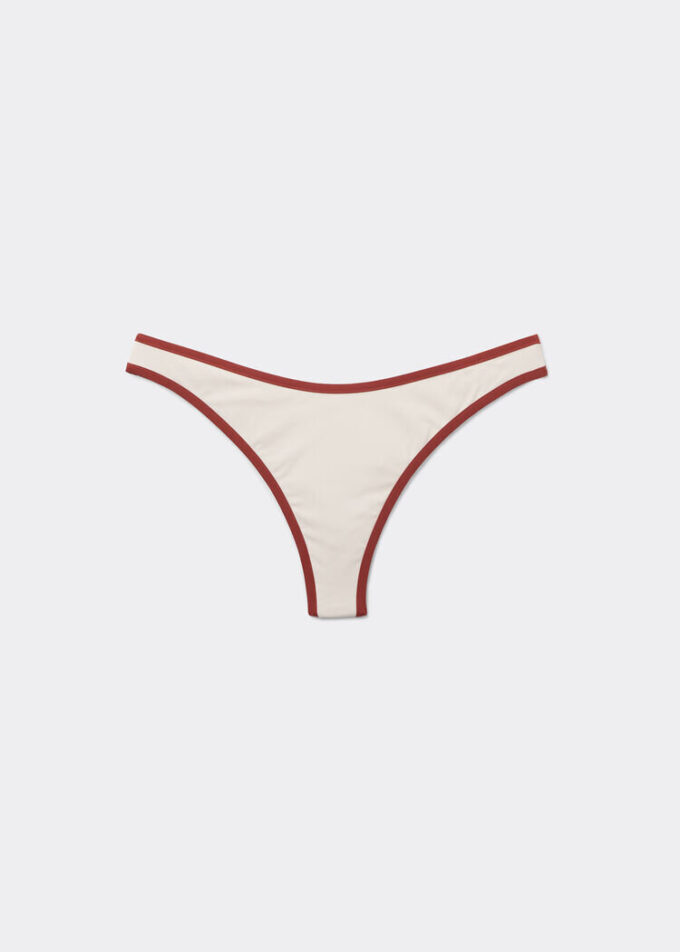 Brezilya Kesim Bikini Altı Bicolor Piping