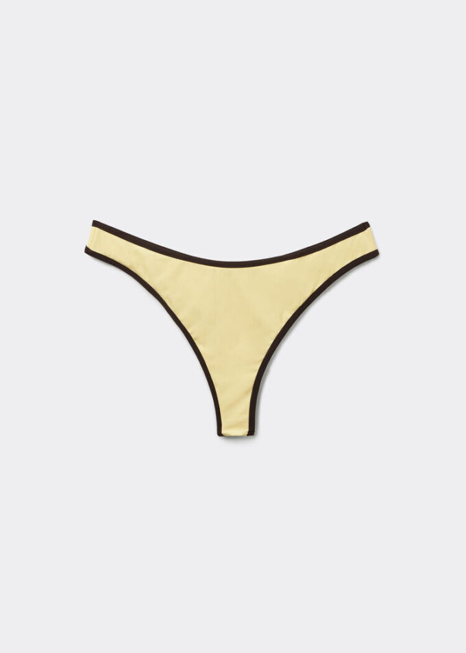 Brezilya Kesim Bikini Altı Bicolor Piping