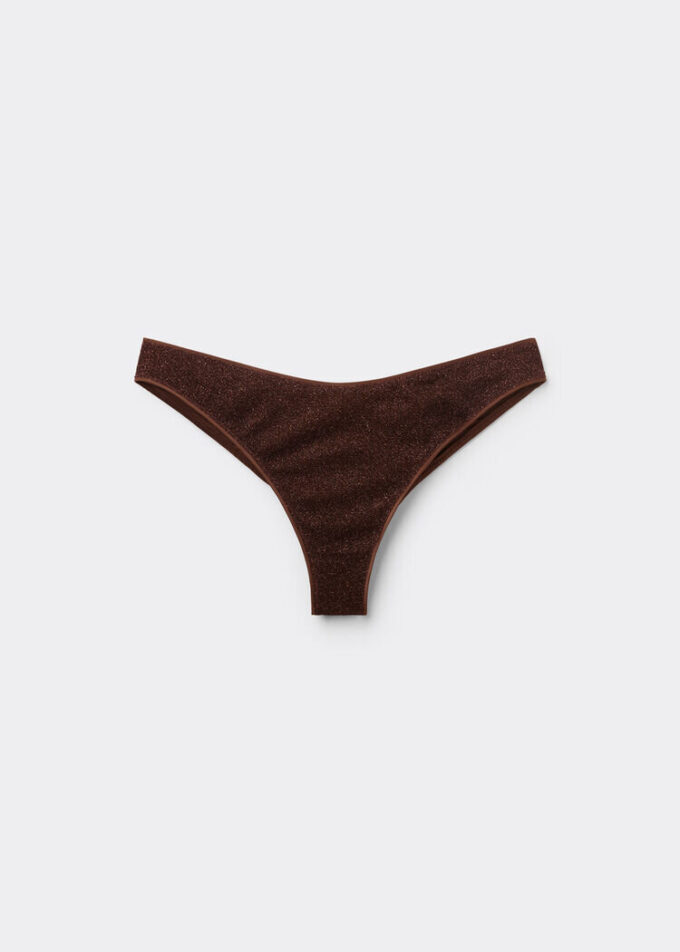 Brezilya Kesim Bikini Altları Metallic Glow