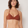 Dolgulu Üçgen Bikini Üstü Premium Fit