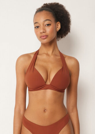 Dolgulu Üçgen Bikini Üstü Premium Fit