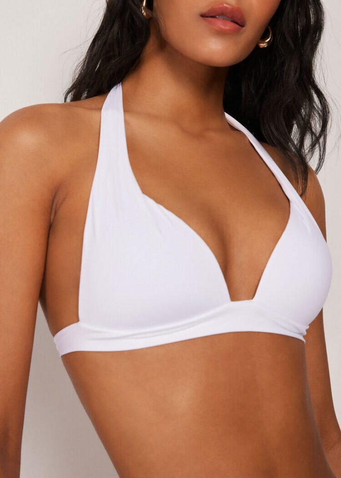 Dolgulu Üçgen Bikini Üstü Premium Fit