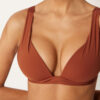 Dolgulu Üçgen Bikini Üstü Premium Fit