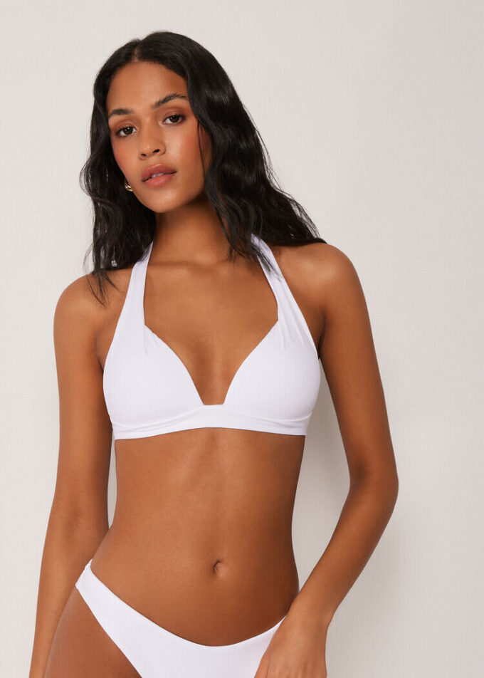 Dolgulu Üçgen Bikini Üstü Premium Fit