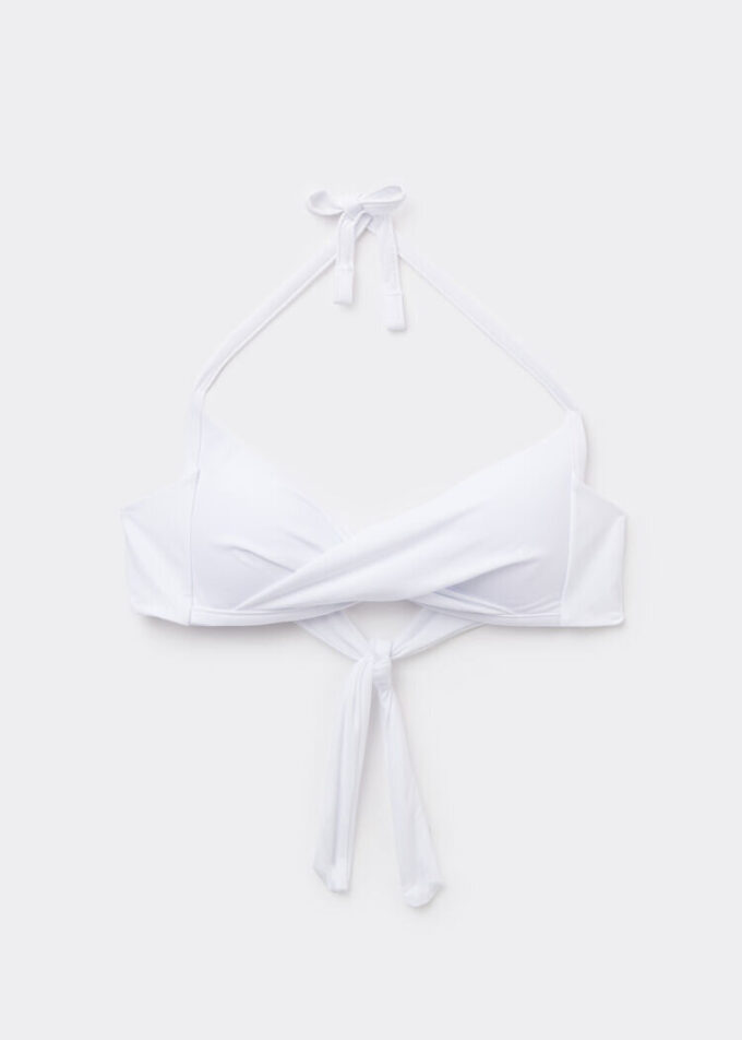 Dolgulu Üçgen Bikini Üstü Premium Fit