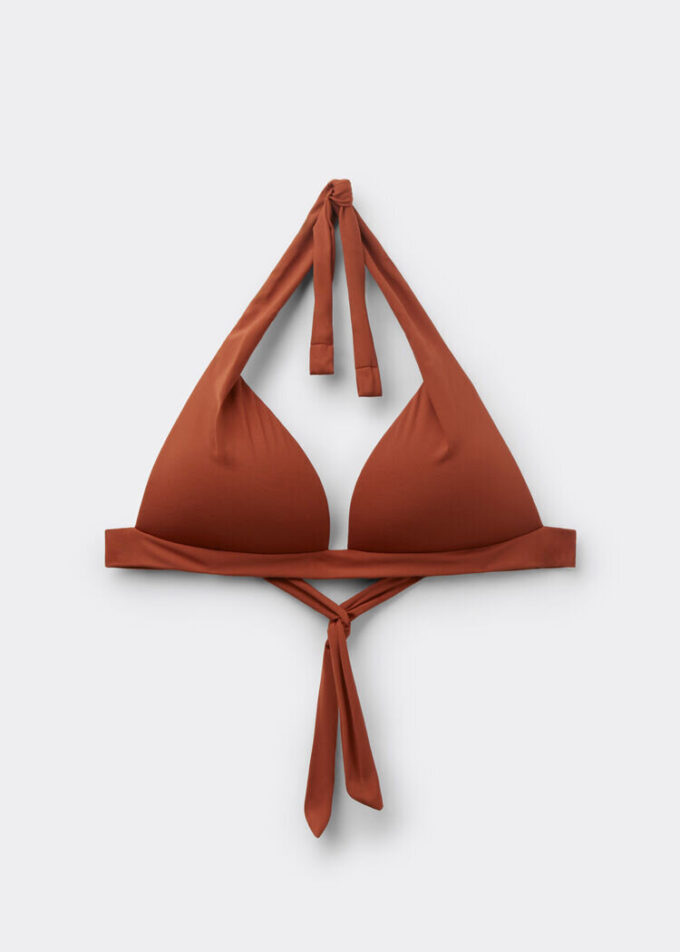 Dolgulu Üçgen Bikini Üstü Premium Fit
