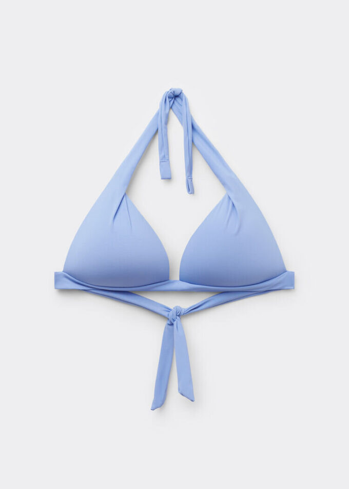 Dolgulu Üçgen Bikini Üstü Premium Fit
