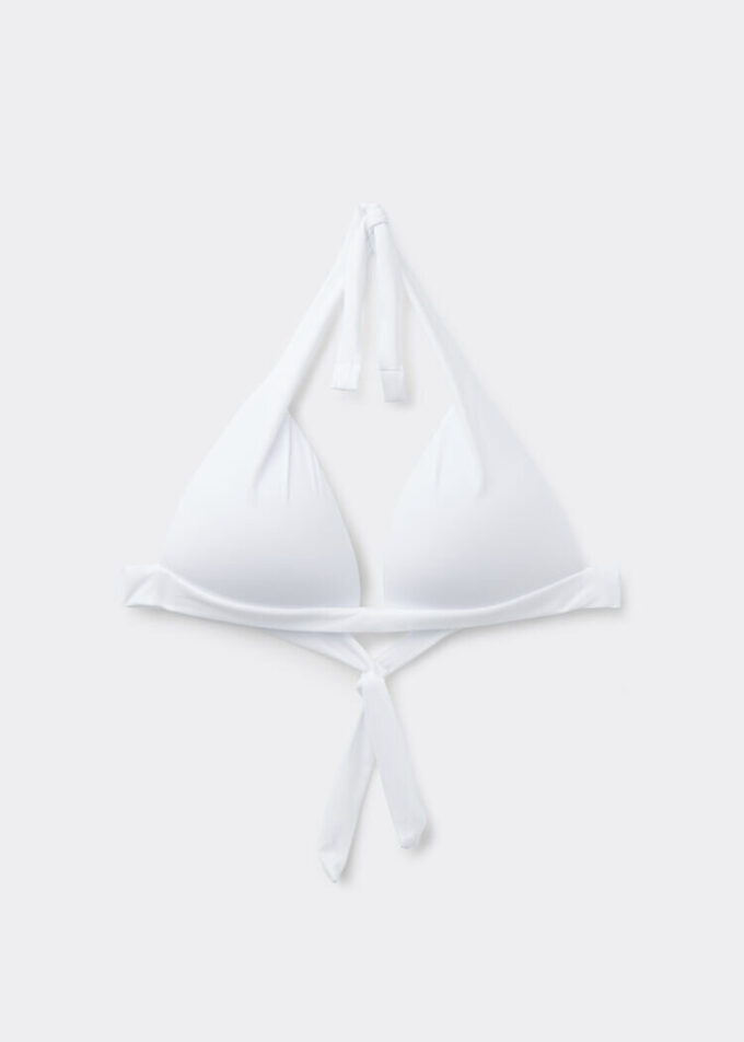 Dolgulu Üçgen Bikini Üstü Premium Fit