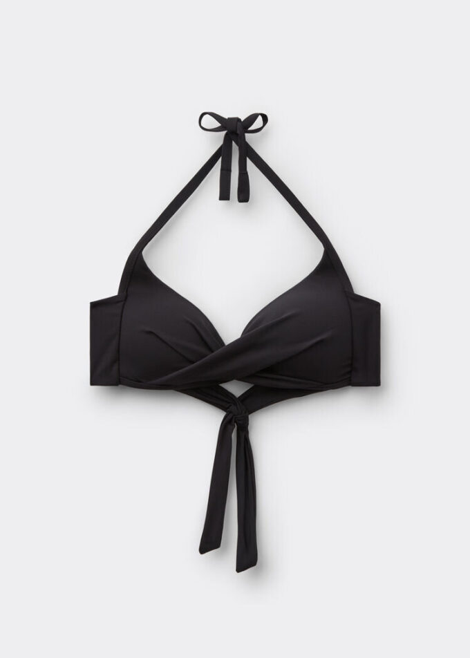 Dolgulu Üçgen Bikini Üstü Premium Fit